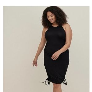 Torrid ruched high neck bodycon